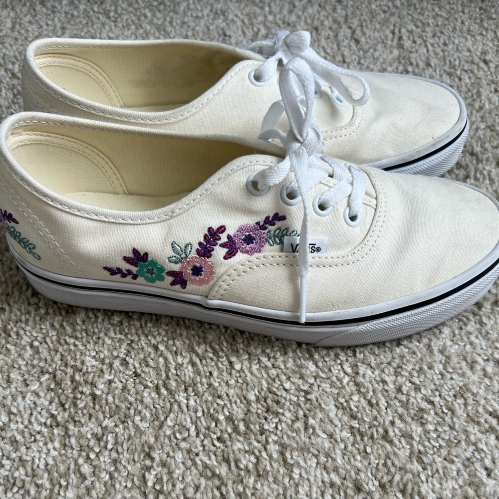 Floral vans size 7